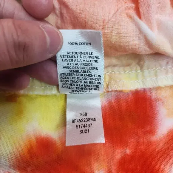 NWT BP. Womens Small Tye-Dye Elastic Waist Shorts Raw Hem Pockets HIgh Waist - Picture 12 of 14